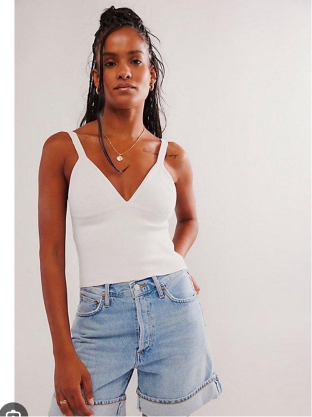 New Free People Teagan Swit Camisole- White